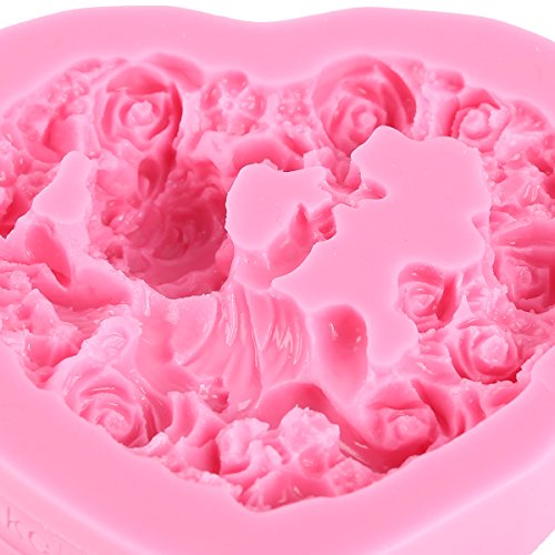 Silikon Spitze Effekt Engel Angel Cupido Baby Geburt Ausstecher Ausstechform Marzipan Fondant Tortendeko Torten Deko Tortenrand Deko Rand Kuchenform Backform Seife Hochzeit Party - 3