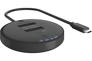 ICY Box M.2 NVMe SSD Clonage et DockingStation, USB-C 3.1 Gen 2, jusqu'à 10 Gbit/s, Double Baie, clonage Automatique sans PC, pour SSD 22 x 30/42/60/80/110 mm, IB-1612MCL-C31