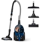 PHILIPS PowerPro Expert Bagless Vacuum | 900W Powerful Motor, Allergy Lock HEPA Filter, TriActive+ for Floors and Carpets, Bl