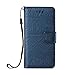 Produktbild iPhone 5 Hülle /iPhone SE Hülle, Ledertasche für iPhone 5S, Leweiany Elegant Luxus PU Leder Tasche Handytasche iPhone 5 SE 5S Schutzhülle Flip PU Leder Bookstyle Hülle Case Elefant Retro Blumen Series Design Lederhülle Handyhülle mit Kartenfach und Standfunktion für Apple iPhone 5/5S/SE Hülle Leder Wallet Tasche Flip klappbar Magnet Brieftasche Etui Schale (Blau)