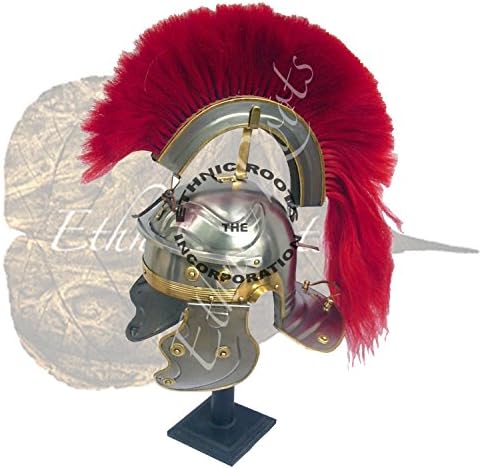 Roman Gallic Helmet / Greek Centurion - re-enactment / larp / role-play / fancy-dress / theatre + free helmet stand