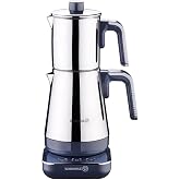 Korkmaz A850-03 Moderna Elekt. Teapot Grey/Chrome