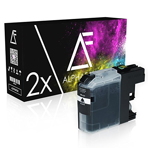 2 Tintenpatronen kompatibel zu Brother LC-221 für Brother DCP-J562DW, MFC-J480DW, MFC-J680, MFC-J880, MFC-J1100 Series - LC221BK - Schwarz je 3ml