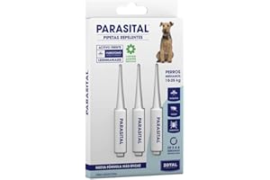 GNCPETS PARASITAL® Pipetas Antiparasitarias para Perros Medianos de 10 a 25 kg- Pack de 3 x3ml de Zotal - Activo contra Mosquitos, Pulgas y Garrapatas - Repelente 100% Natural