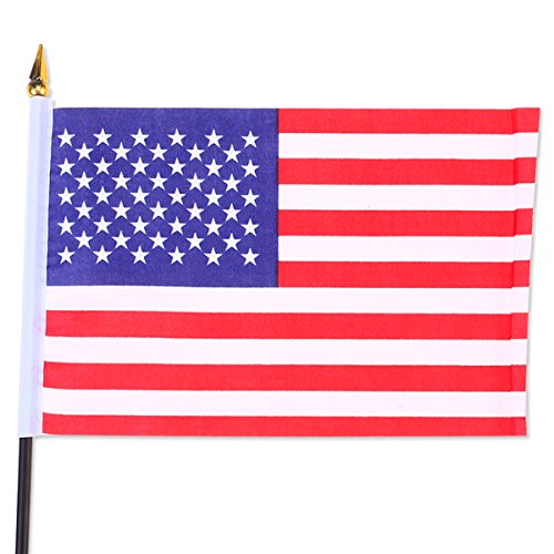 LUOEM Amerikanische Hand Flaggen USA halten Flaggen 12pcs - 6
