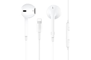 LUREGIRL For iPhone Headphones【MFi Certified】In-Ear Wired Stereo Sound Earphones with Volume Control and Mic Noise Isolating Cancellation Compatible with iPhone 14/Plus/Pro Max/13/12/11/SE/XR/XS/X/8/7 - iOS