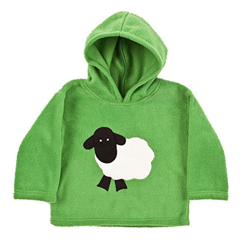 CozyBear FHA10A Alpine Green Fleece Hoody Top Top with Sheep - Size 1-2 yrs