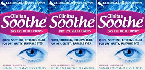 Clinitas Soothe Dry Eye Relief Drops 0.5ml Vials 20 Drops x 3 Packs