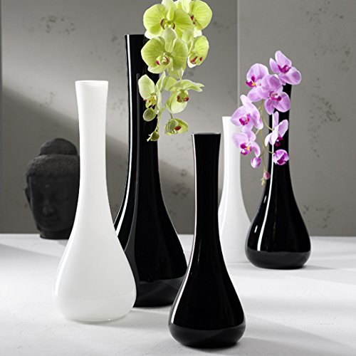 Leonardo Glas Vase Sacchetta, 50 cm, weiß - 2