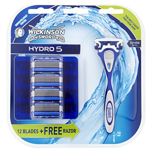 Wilkinson Sword Hydro 5 Value Pack Blades Plus Free Razor - Pack of 13