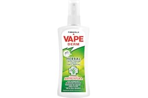 Vape Derm Herbal Lozione Antipuntura, Protegge da Zanzara Comune, Tigre, Tropicale, Efficace fino a 8 h, Ideale per Pelli Sensibili,100ml