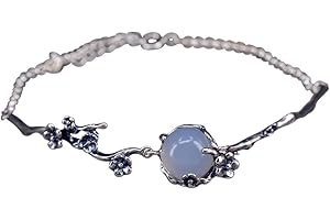 NicoWerk Chalcedon SAB151 srebrna bransoletka w stylu vintage, kwiat, srebro próby 925, biżuteria damska, prezent