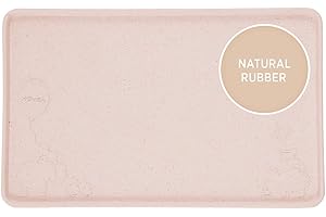 Alfombrilla de HEVEA de goma reutilizada, 100% goma natural, de origen vegetal, libre de plásticos, ecológico, libre de BPA (Peach, melocotón).