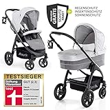 hauck kinderwagen runner test KOMFORT FÜR ELTERN & KIND - Mit viel Beinfreiheit zu Schieben, große Komfort Räder und gute Federung, bequeme und flache Liegeposition, faltbare Babywanne, großes Sonnenverdeck, schwenkbare Vorderräder, höhenverstellbarer Schieber, sehr klein faltbar uvm.