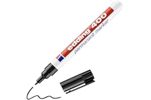 ‎EDDING edding 400 Permanentmarker - feine Rundspitze 1 mm - wasserfest, schnell-trocknend - wischfest - für Karton, Kunststoff, Holz, Metall, Glas