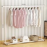 Heavy Duty Stahl, verchromt. LE Kleiderständer LE Industrie/Rohr/Kleidung/Rack Indoor Racks/Boden Single Rod Dryers/Schlafzimmer Kleiderbügel/Balkon,J