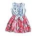 niceEshop(TM) Baby Girl Princess Sleeveless Denim Splice Sun Party Dresses