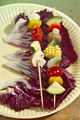 Papstar 16658 1000 Schaschlikspieße, Bambus, Durchmesser 3 mm, 20 cm - 2