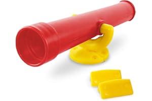 HIKS Red Kids Childrens Telescope also available in Green, Yellow, Pink, Purple and Blue ideal for Climbing Frames, Tree House, Dens & Play House