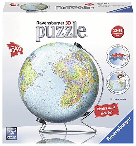 Ravensburger The World on V-Stand Globe 540 pc 3D Jigsaw Puzzle