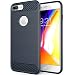 Produktbild LESEEING iPhone 7 Plus Hülle, iPhone 8 Plus Case, iPhone 7P/8P Handyhülle, Schlagfesten Silikon TPU Schutzhülle, Kratzfeste Rutschfeste Case für Apple iPhone 7 Plus/iPhone 8 Plus [blau]