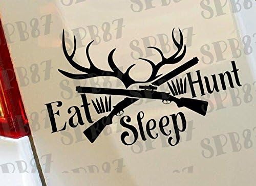 Eat Sleep Hunt gun Duck Hunter Deer Bow Funny car bumper window funny vinyl Van Laptop Love Heart decor Home Live Kids funny wall art decal stickers Motorcycles
