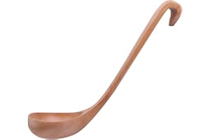 Coolty Louche en bois, idéale pour la soupe, le porridge, le riz, le sel ou le sucre 28x8cm