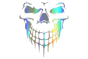 Horror Totenkopf Auto Dekorativer Aufkleber, Asudaro Totenkopf Motorhaube Aufkleber Auto Dekoration Tür Aufkleber Totenkopf Muster Haube Vinyl Aufkleber Totenkopf Autoaufkleber 59 * 53cm,Bunt