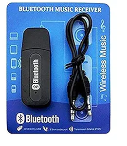 AVMART Wireless Car Bluetooth Support A2DP V1.2 Car Kit Hands Free 3.5mm Music Audio Receiver Compatible with Android and iOS Mobiles