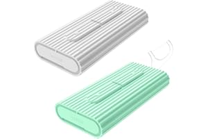 YAUN UYA 2 Pack Dental Floss Portable Box with 10 Floss Picks Portable Dental Floss Case Dental Floss Dispenser Portable Holder for Cleaning Teeth and Oral Care at Dating Travel Hotels