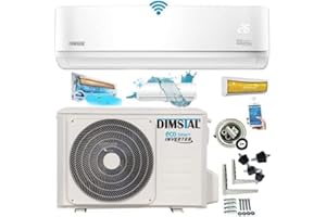 DIMSTAL 12000 BTU 3,6kW ULTRA - Split Klimaanlage + Heizung ECO Smart WiFi Self-Clean Super-Ioniser Follow Me komplett Set leise inkl. 3m Leitungen