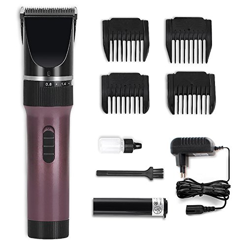 KYG Herrn Kinder Haarschneider Set Akkubetrieb Haarschneidemaschine Eletronische Profi Haar Schneider Haartrimmer Haar für Salon Braun