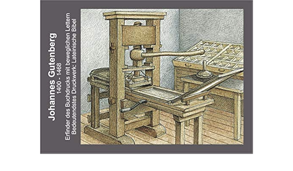 Gutenberg / Johannes Gutenberg: Buchgewerbe / Postkarten-Edition Druckpresse  0,45 : Verlag Für Lehrmittel Pößneck Gmbh, Winkler, Ludwig: Amazon.de:  Bücher