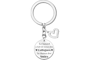 FGHJK Cadeau Noel Collegue Cadeau de Collègue Porte-clés Collègue Porte-clés Femme Porte-clés d'amitié Cadeau de Retraite Cadeau de Remerciement Cadeau d'appréciation Cadeau pour Femme