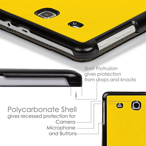 Forefront Cases® Neue Leder Hülle / Tasche / Case / Cover für Samsung Galaxy Tab 3 Lite 7.0 T110 – Rundum-Geräteschutz und intelligente Auto-Sleep-Wake-Funktion mit 3-JAHRES-GARANTIE VON FOREFRONT CASES - 7