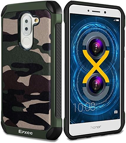 Honor 6X Case, Epxee Shockproof [Heavy Duty Protective] Silicone Bumper Phone Case Cover [for Huawei Honor 6X] - (Camouflage-001)