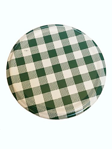 40er Set Ersatzdeckel Twist-Off-Deckel für Sturzgläser To 82 Grün Karriert Sturzglas passend für 230, 350, 435, 540, 565 ml Einmachgläser Einkochgläser - 2
