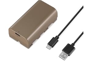 NEEWER NP-F550 3500mAh Ersatzakku Battery, 2,9 Std.volle Ladezeit mit USB Typ C Anschluss/Kabel, wiederaufladbar Kamera Camcorder Videoleuchte Monitor Akku kompatibel mit Sony NP-F550 F750 F950 F970