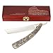 Witasm Straight Razor Set Cut Throat Barber Razor Shavette with Gold Handle & Rose Wood Case