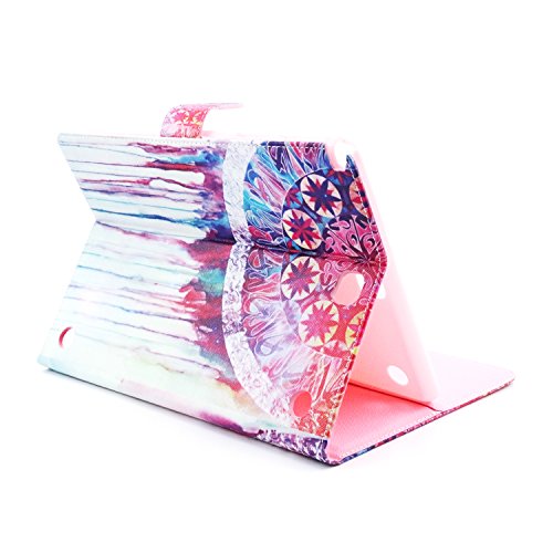 Galaxy Tab A 9.7 SM-T550 Hülle, Deenor Cute Colorful Design Flip Tasche PU Leder Abdeckung Stand Schutzhülle für Samsung Galaxy Tab A 9.7 SM-T550. (Painted Campanula) - 4