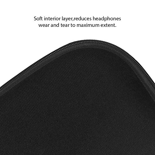 COWIN Caja de Transporte Port  til  Impermeable Cremallera Estuche Duro Bolsa de Viaje  Ajuste Perfecto Auricular de Sobre-o  do Para E7 - Negro