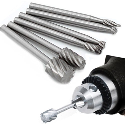 QHGstore 6PC Tungsten Rotary Burr Set Routing Fräser Fräser Drehwerkzeug - 3