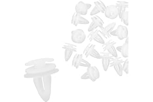 A ABSOPRO 25 stycken dörrbeklädnad Halteclip 51411973500 plast vit | 51411973500, huvuddiameter 18 mm, handtagsdiameter 15 mm, passhålets storlek 9 mm