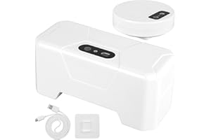 Caffney Automatic Toilet Flusher Touchless Toilet Flush Kit with Emitter Hands Free Toilet Flushing Kit USB Rechargeable Induction Toilet Flusher IPX5 Waterproof Toilet Flusher for Home Toilet