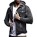 Produktbild Sannysis Herren Slim Fit Pullover Langarm Mantel Mens Herbst Winter mit Kapuze Vintage Distressed Denim Jacke Tops Outwear