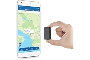 TKMARS Mini Traceur GPS Voiture Suivi en Temps Réel Tracker GPS pour Moto Vélo Scooter Enfants Valise Sacs, Traqueur avec Application pour iOS et Android sans Abonnement TK901