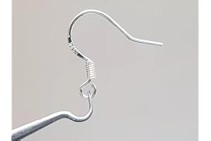 Enginess® 925 Stamped Silver Earring Hooks for Jewelry Making – 50 Pcs (25 Pairs), Nickel Free, Hypoallergenic, DIY Fish Hook Ear Wires for Women, Polished Alloy, Craft Supplies for Beginners & Profes