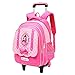 Produktbild BAACD Hebel mit Rädern Stange ziehen Schultaschen rucksack für Mädchen 7-12 Jahre alte wasserdichte leichte 2-6 Klasse Grundschüler Reise Gewichtsverlust Rucksack Schultasche