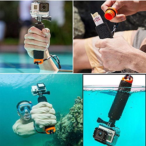 MyArmor Wasserdicht Schwimmende Handgriff Stativ Stange für die GoPro Hero 3 + 4 Session 3 – Griff Halterung Zubehör und Wasser Sport Pole für geekpro 3.0 und ASX Action Pro Kameras Action Kamera - 6