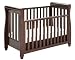 Babymore Eva Sleigh Cot Bed Dropside with Drawer (Dark Brown)
